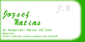 jozsef matias business card